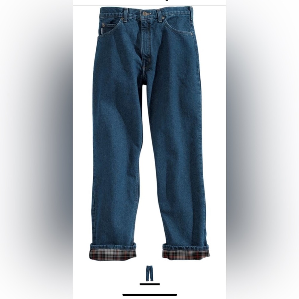 Carhartt Men's Relaxed Fit Heavyweight Flannel-Lined 5-Pocket Jean Size 46x32